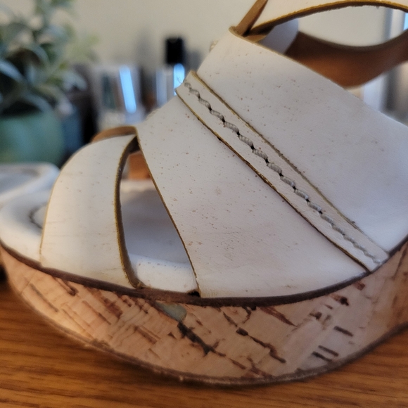 Chloe wedge sandals cream size 8 - Picture 7 of 12